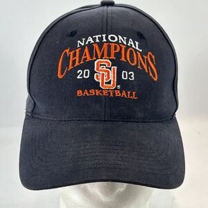 Vintage Syracuse University Hat Cap Strap Back 2003 National Champions Y2K